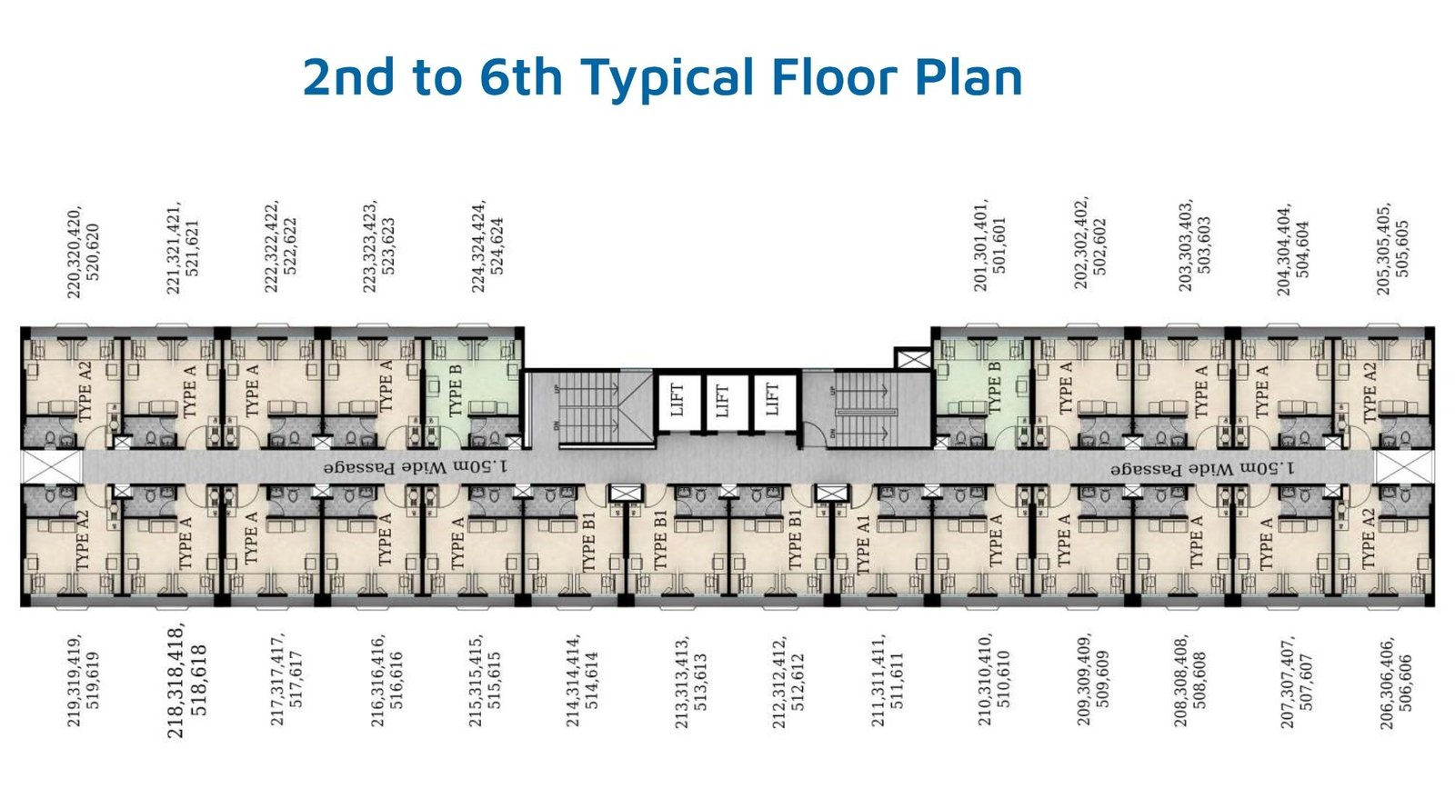 Jhamtani-BizCore-2nd-6th-Typical-Floor-Plan